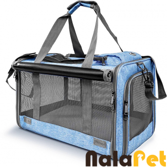 Large Capacity, Pet Carrying Bag for Cats Dogs, Outdoor Travel Soft Handbag with Breathable Mesh for Pets