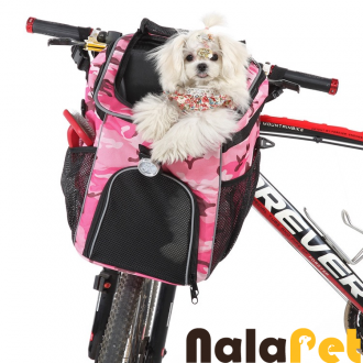High Quality Oxford Pet Travel, Pet Cycling Carrier, Convertible Bike Basket Bag for Small Dogs, Cats