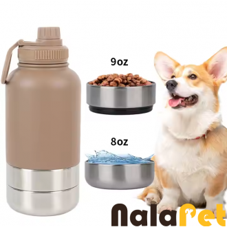 32oz Stainless Steel Dog Water Bottle, Insulated Dog Travel Water Bottle