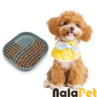 Silicone Slow Feeder Dog Bowl - Healthy Eating for Small to Medium Dogs