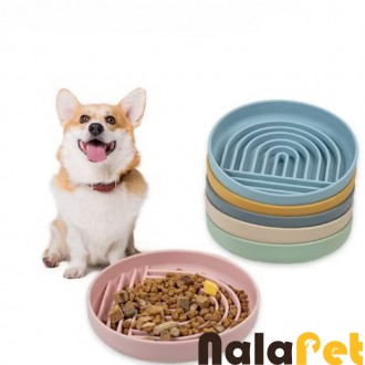 Silicone Eco-Friendly Pet Puppy Slow Feeding Eating Feeder Dog Bowl